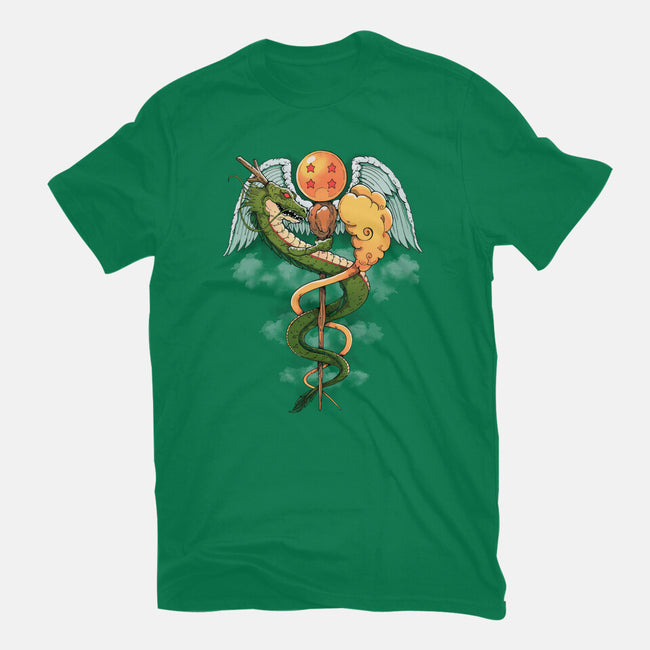 Dragon Caduceus-womens fitted tee-Vallina84