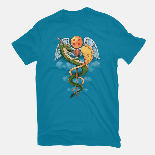 Dragon Caduceus-womens fitted tee-Vallina84