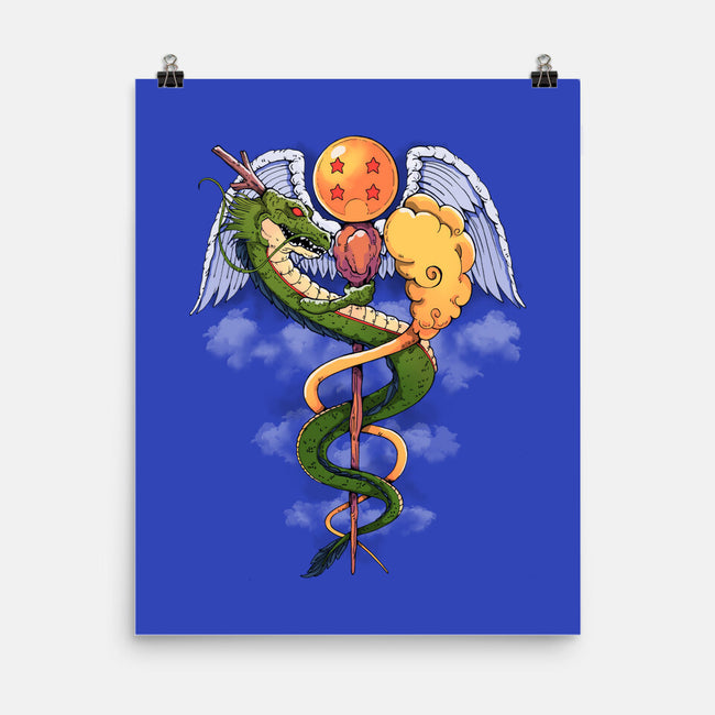Dragon Caduceus-none matte poster-Vallina84