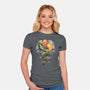 Dragon Caduceus-womens fitted tee-Vallina84