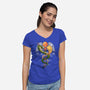 Dragon Caduceus-womens v-neck tee-Vallina84