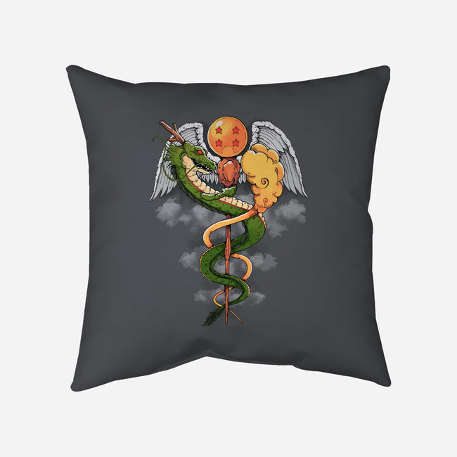 Dragon Caduceus-none removable cover w insert throw pillow-Vallina84