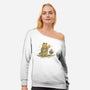 Honey Is The Way-womens off shoulder sweatshirt-kg07