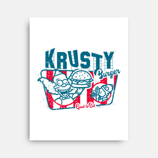 Krusty Burger-none stretched canvas-se7te