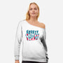 Krusty Burger-womens off shoulder sweatshirt-se7te