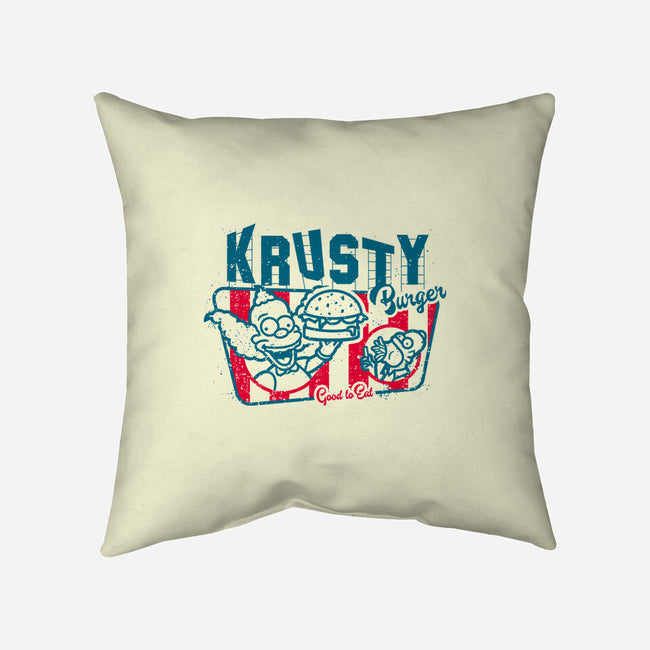 Krusty Burger-none removable cover w insert throw pillow-se7te