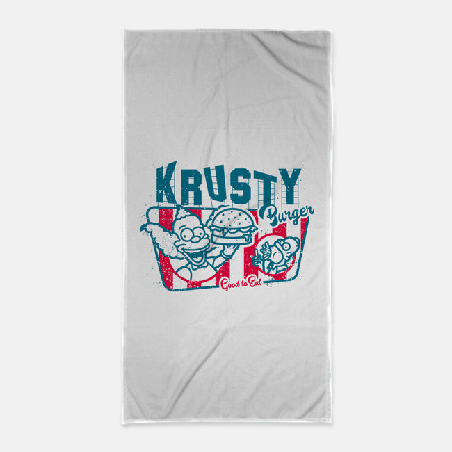 Krusty Burger-none beach towel-se7te