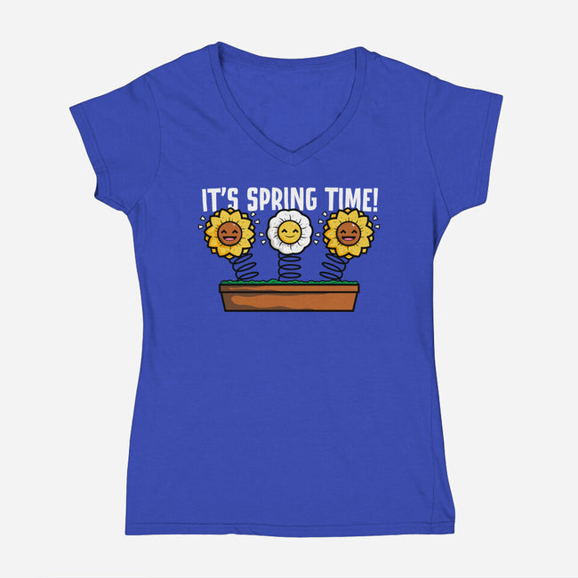 It's Spring Time-womens v-neck tee-krisren28