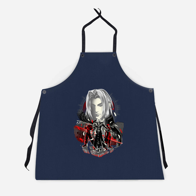 The Man In The Black Cape-unisex kitchen apron-hypertwenty