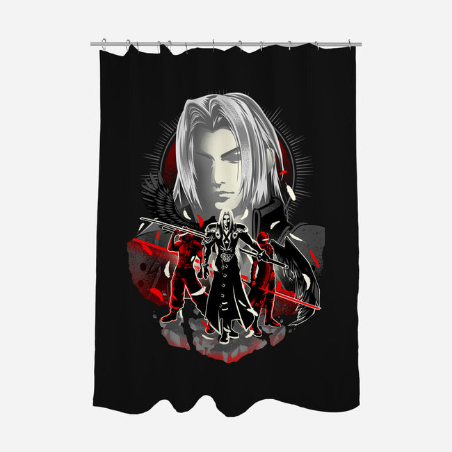 The Man In The Black Cape-none polyester shower curtain-hypertwenty