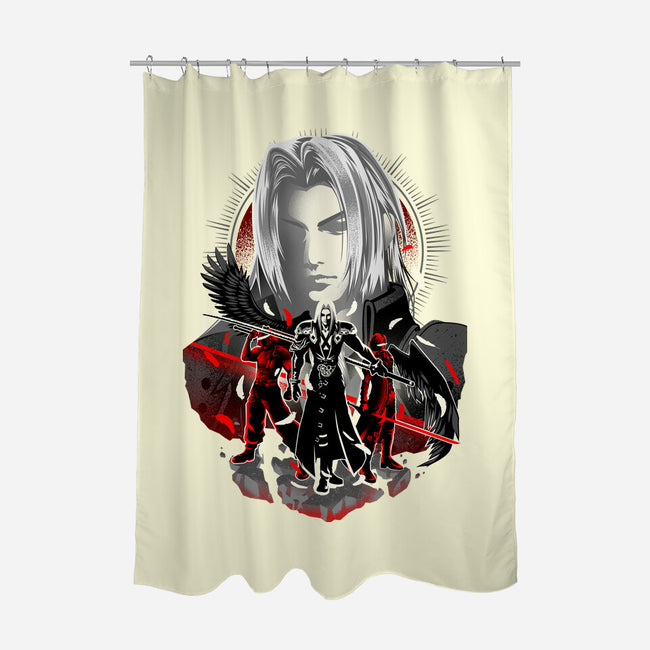 The Man In The Black Cape-none polyester shower curtain-hypertwenty