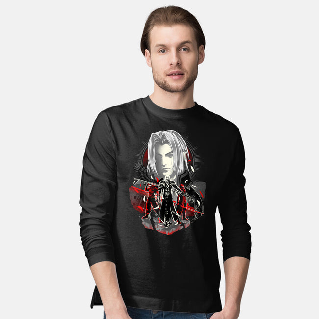 The Man In The Black Cape-mens long sleeved tee-hypertwenty