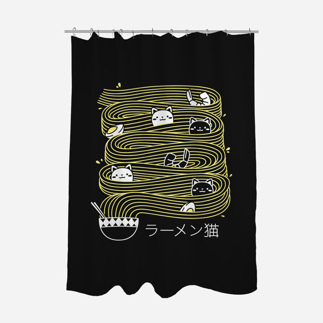 Ramen Lines Minimalist-none polyester shower curtain-tobefonseca