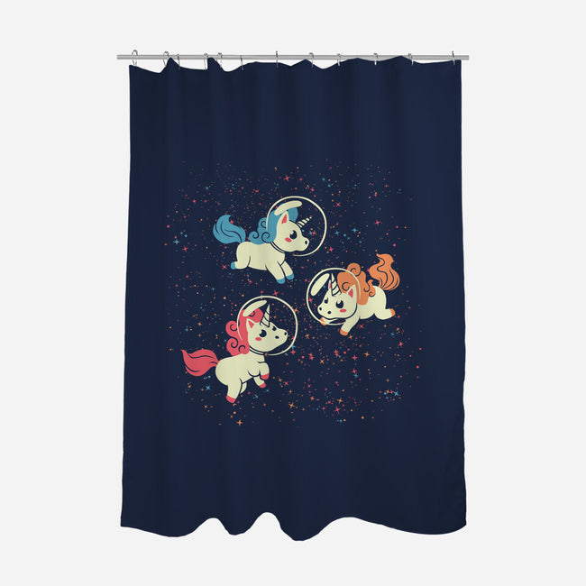 Space Unicorn-none polyester shower curtain-tobefonseca