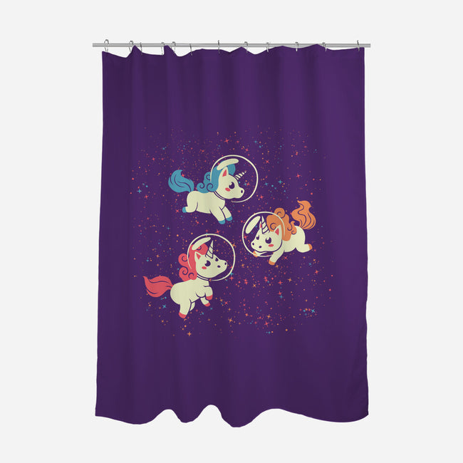 Space Unicorn-none polyester shower curtain-tobefonseca