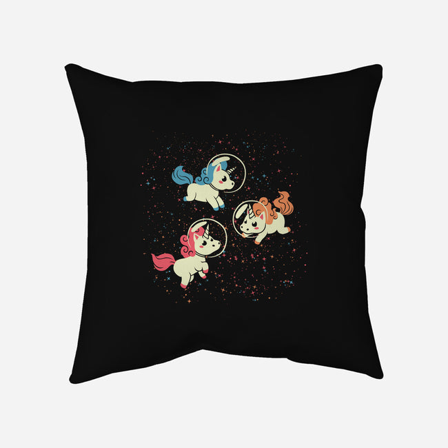 Space Unicorn-none removable cover throw pillow-tobefonseca
