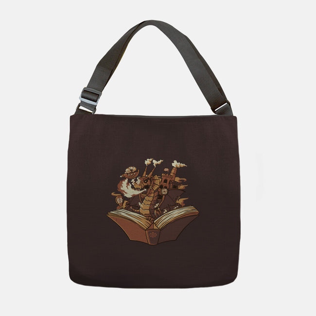Steampunk Dragon-none adjustable tote bag-tobefonseca
