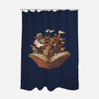 Steampunk Dragon-none polyester shower curtain-tobefonseca