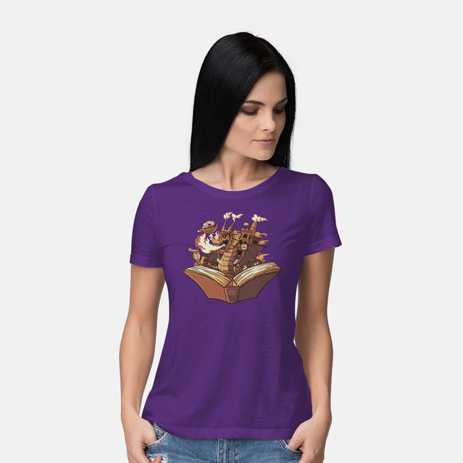 Steampunk Dragon-womens basic tee-tobefonseca