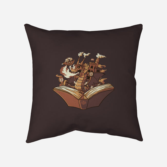 Steampunk Dragon-none removable cover w insert throw pillow-tobefonseca
