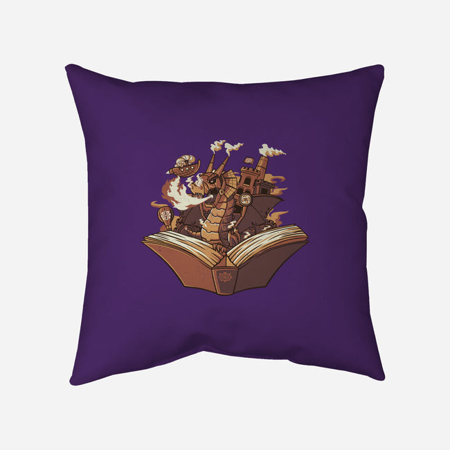 Steampunk Dragon-none removable cover throw pillow-tobefonseca