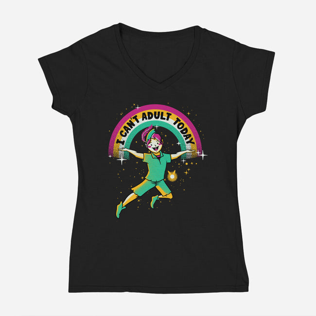 No Adulting-womens v-neck tee-tobefonseca