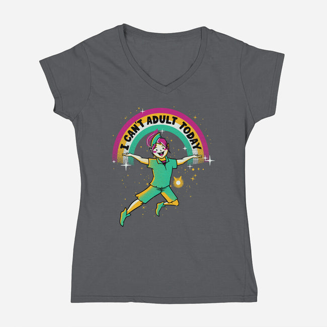 No Adulting-womens v-neck tee-tobefonseca