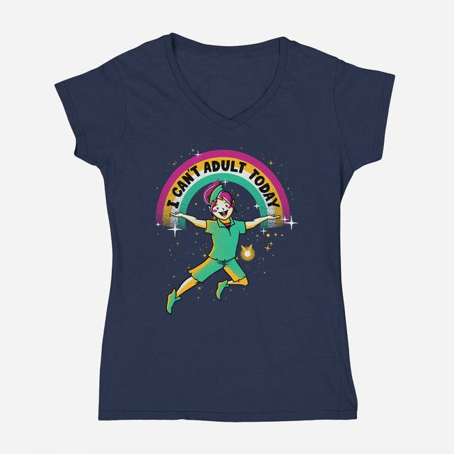 No Adulting-womens v-neck tee-tobefonseca