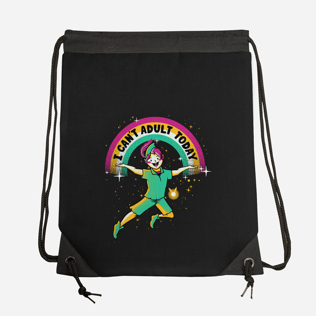 No Adulting-none drawstring bag-tobefonseca
