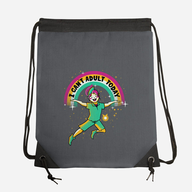 No Adulting-none drawstring bag-tobefonseca