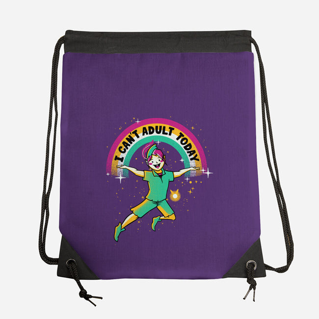 No Adulting-none drawstring bag-tobefonseca
