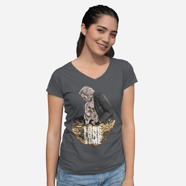 Long Time-womens v-neck tee-MarianoSan