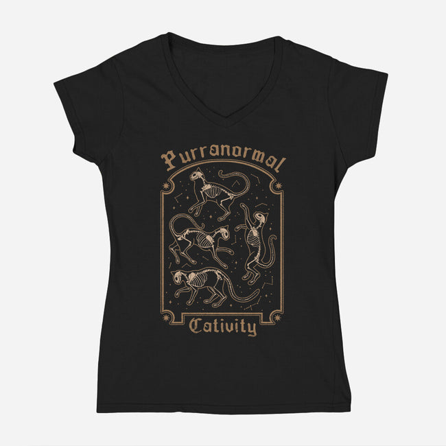 Purranormal Activity-womens v-neck tee-Thiago Correa