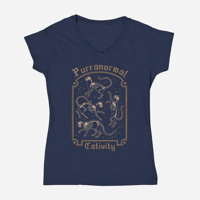 Purranormal Activity-womens v-neck tee-Thiago Correa
