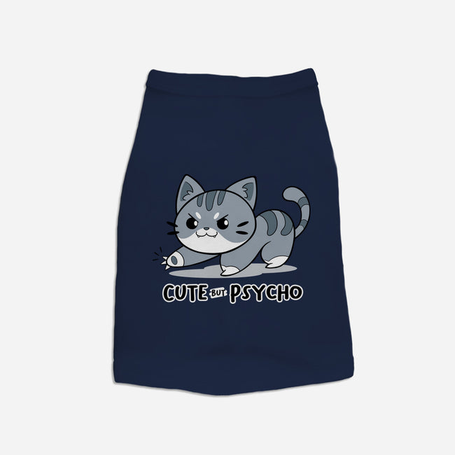 Cute But Psycho Cat-dog basic pet tank-Ca Mask