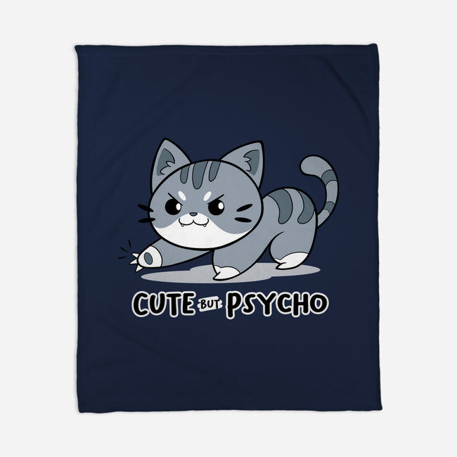 Cute But Psycho Cat-none fleece blanket-Ca Mask