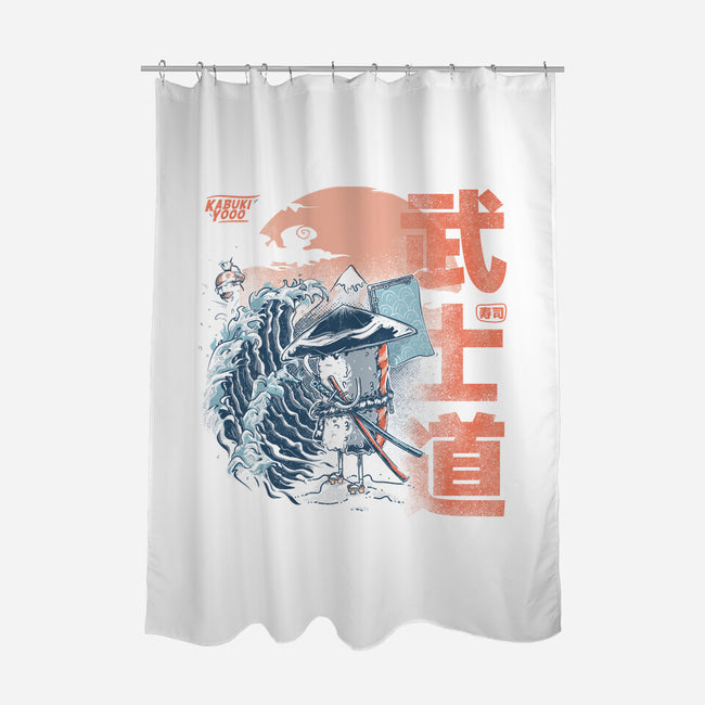 Samurai Sushi-none polyester shower curtain-IKILO