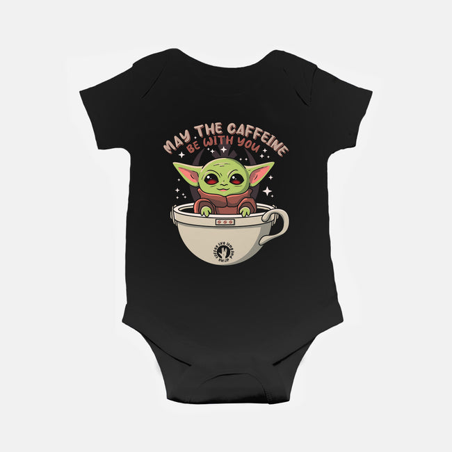May The Caffeine Be With You-baby basic onesie-erion_designs