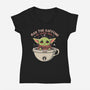May The Caffeine Be With You-womens v-neck tee-erion_designs
