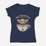 May The Caffeine Be With You-womens v-neck tee-erion_designs