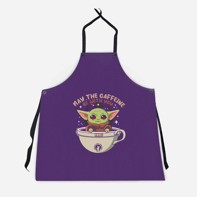 May The Caffeine Be With You-unisex kitchen apron-erion_designs