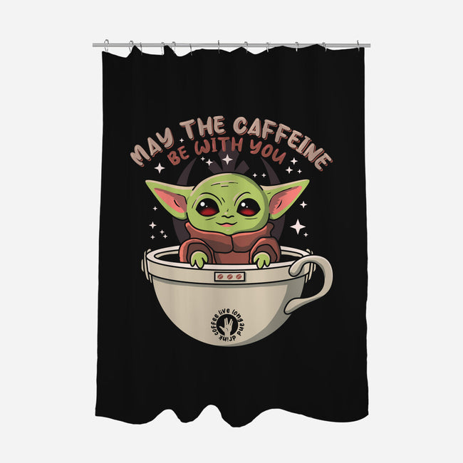 May The Caffeine Be With You-none polyester shower curtain-erion_designs
