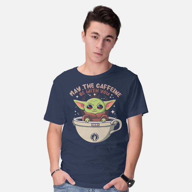 May The Caffeine Be With You-mens basic tee-erion_designs