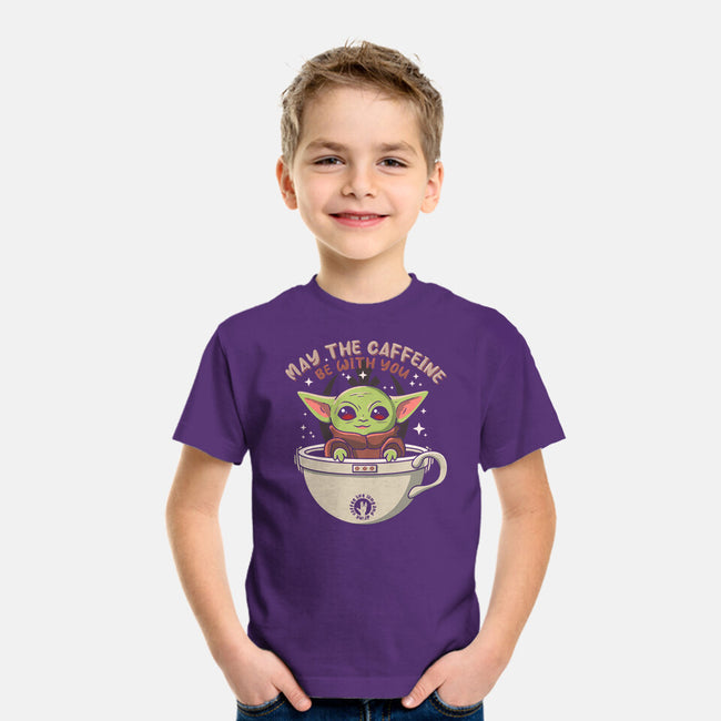 May The Caffeine Be With You-youth basic tee-erion_designs