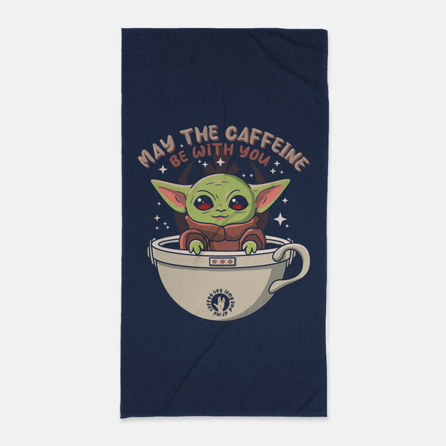 May The Caffeine Be With You-none beach towel-erion_designs