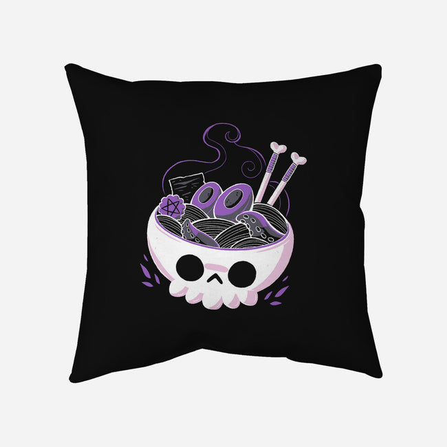 Creepy Ramen-none removable cover w insert throw pillow-xMorfina