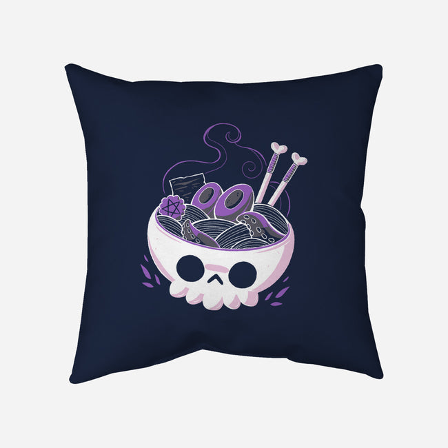 Creepy Ramen-none removable cover w insert throw pillow-xMorfina