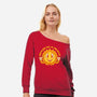 Sun Gone-womens off shoulder sweatshirt-Nickbeta Designs