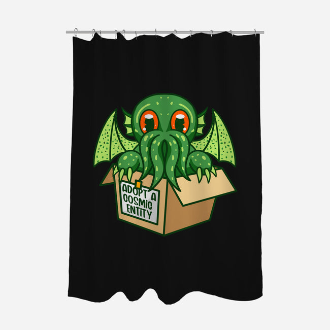 Adopt A Cosmic Entity-none polyester shower curtain-Nickbeta Designs