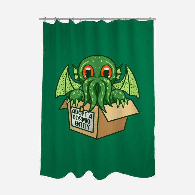 Adopt A Cosmic Entity-none polyester shower curtain-Nickbeta Designs